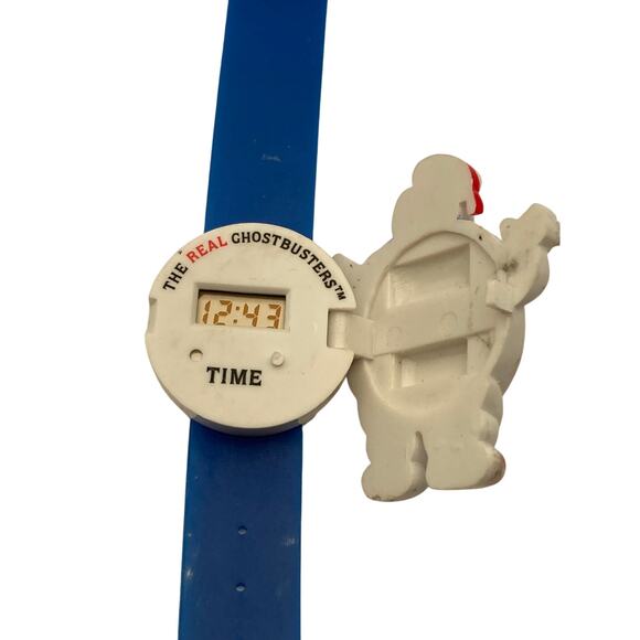 Vintage 1989 The Real Ghostbusters Stay Puft Marshmallow Man Watch-new battery - Picture 2 of 7